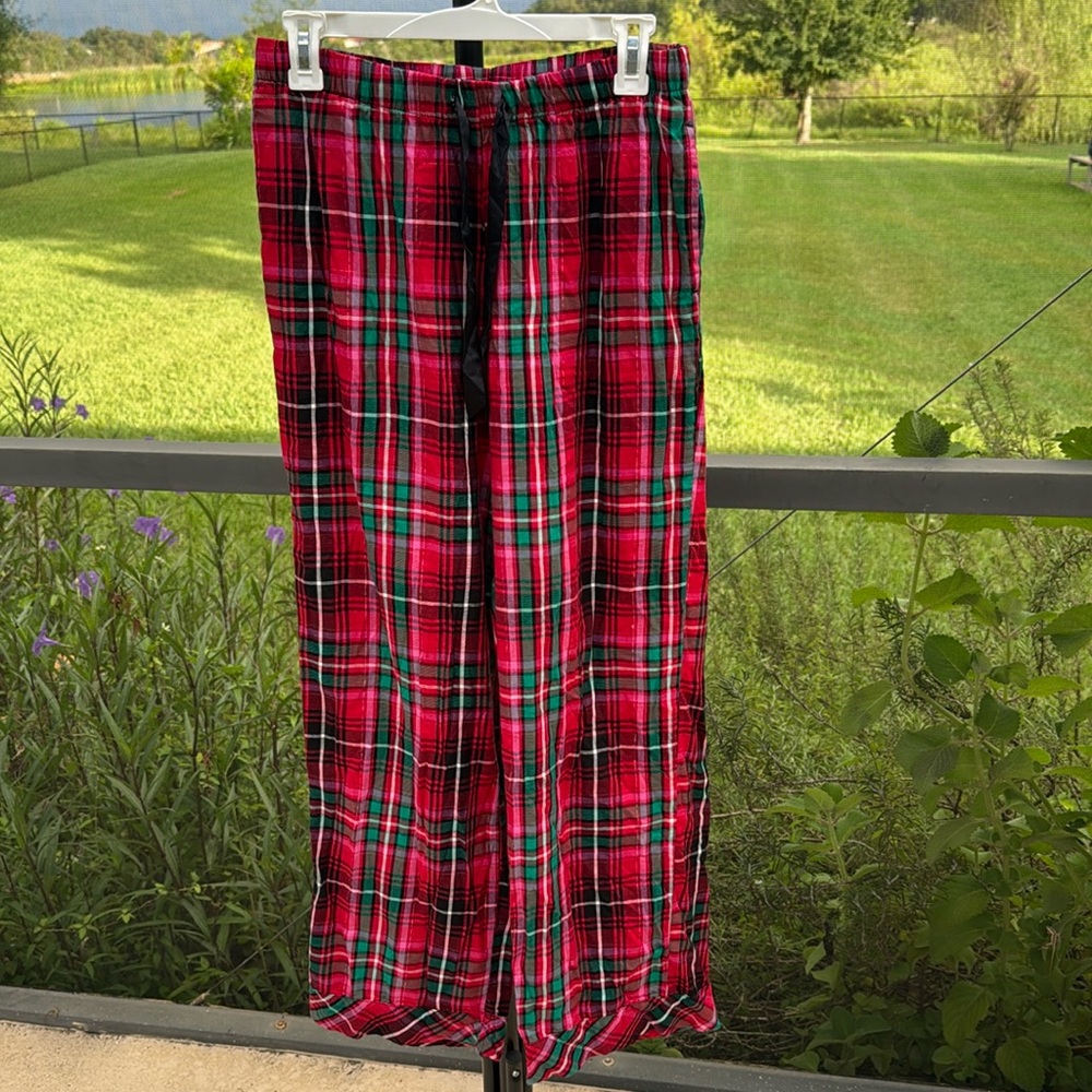 Victoria’s Secret adjustable tie PLAID PAJAMAS PJ pants size small